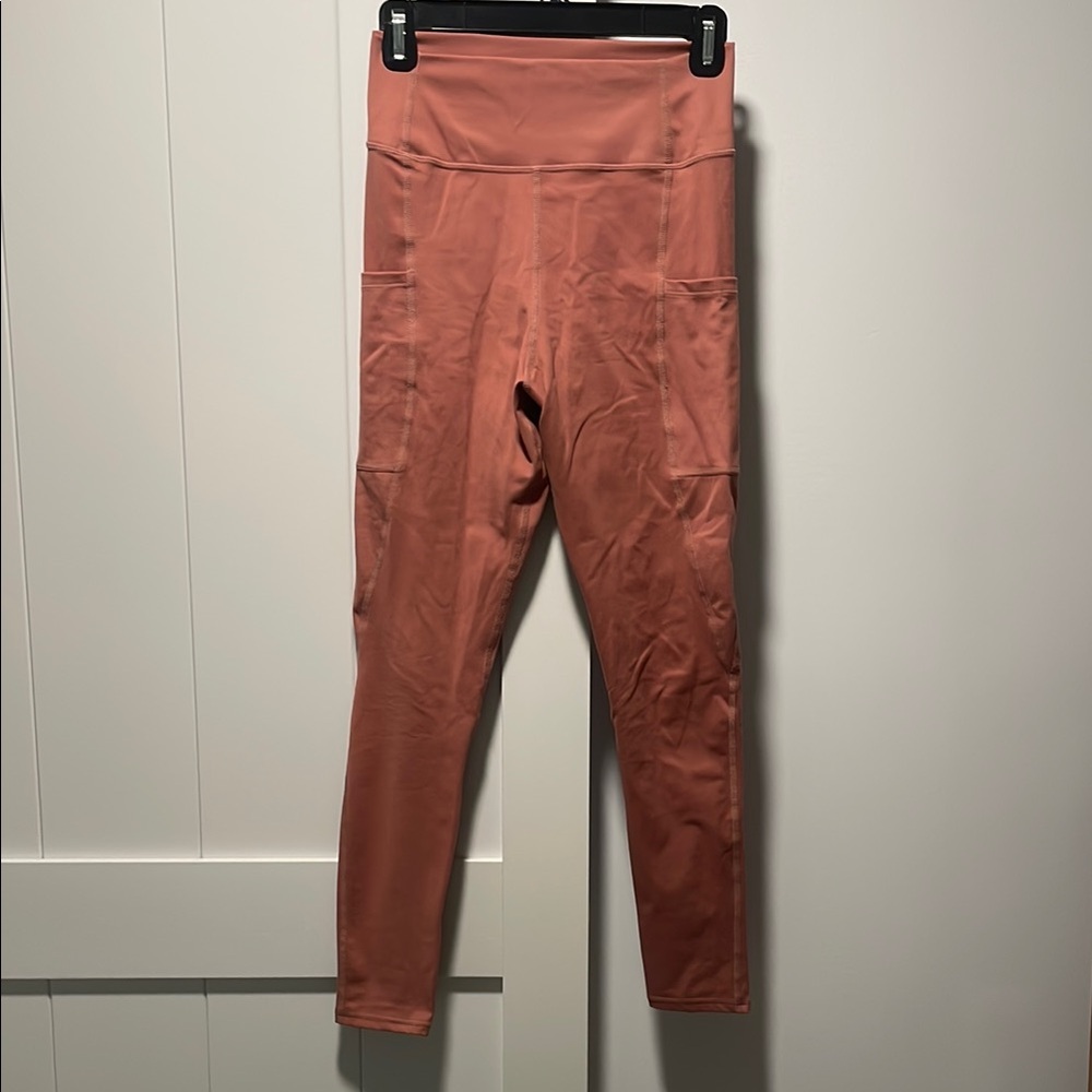 Women's High-Waisted Leggings - Rust